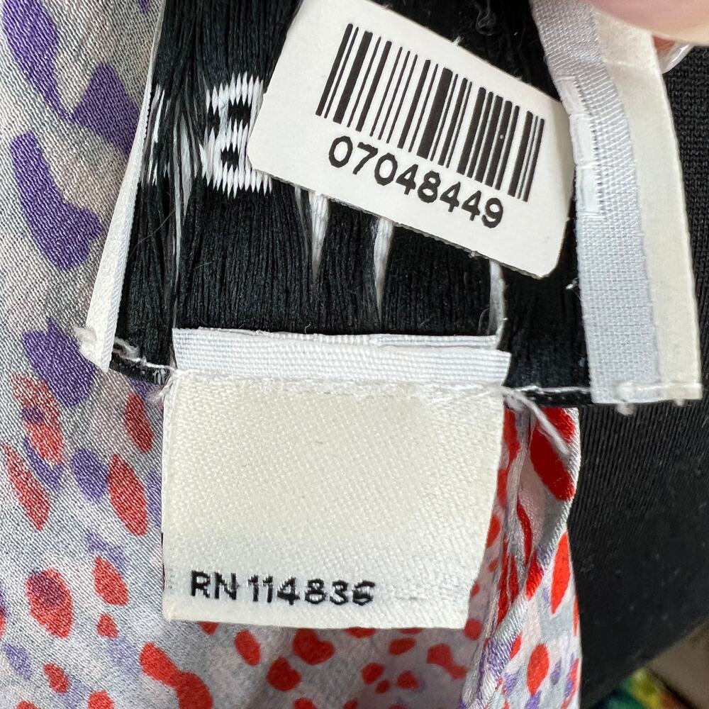 Reiss Purple Red Printed Button-Down Long Sleeve … - image 6